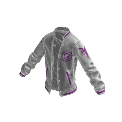 College Jacket | White Pink