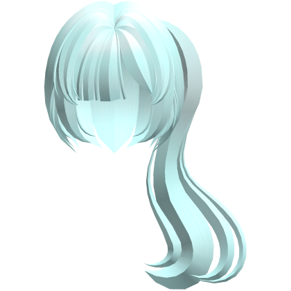 moe thick long fluffy side pony teal
