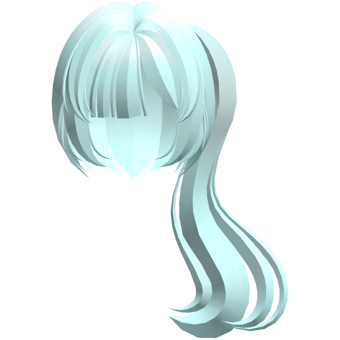 moe thick long fluffy side pony teal
