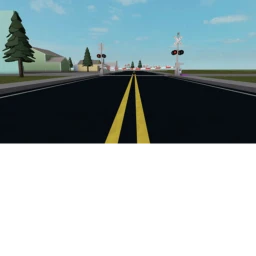 suburban railroad crossing icon