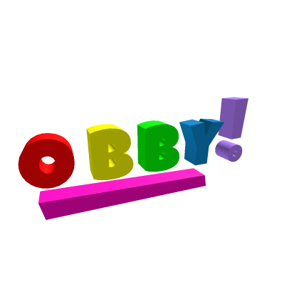 3D Letter OBBY ! Text Sign Alphabet
