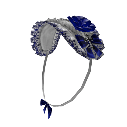 roses of lament goth bonnet royal blue w white  Roblox item