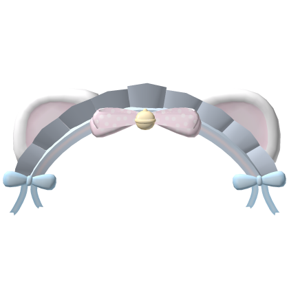 ♡‿ cute blue kemonomimi headress w/ bow