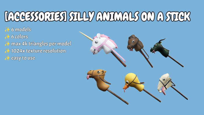 [Accessories] Silly animals on a stick pack preview 1