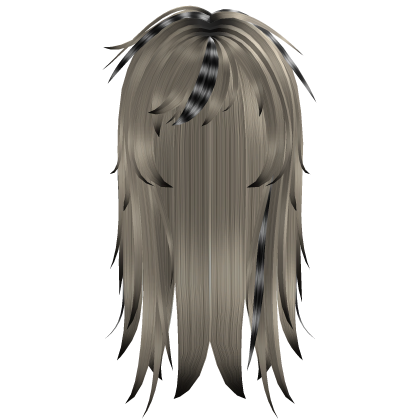 ☾ Messy Scene Emo Blonde Hair W/ Black Stripes