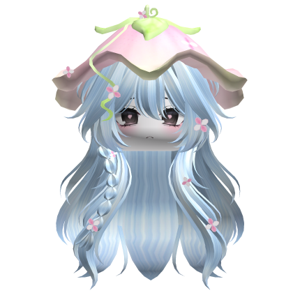 Kawaii Fluffy Layered Flower Hair (Blue)