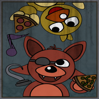 FNaF 3 Chica & Foxy Poster Roblox decal