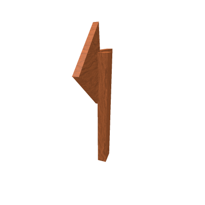 Wooden arrow sign