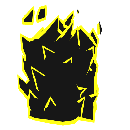 Yellow Outline Flaming Left Arm