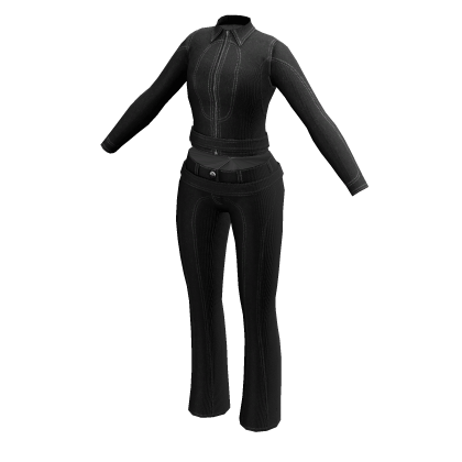 2000's Supermodel Black Denim Outfit Set thumbnail