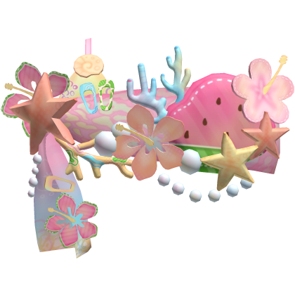 ♡ gyaru harajuku colourful tropical summer top