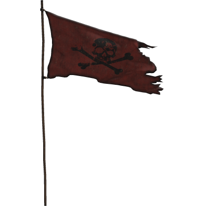 Maximalism Pirate Flag Red on Black Back thumbnail