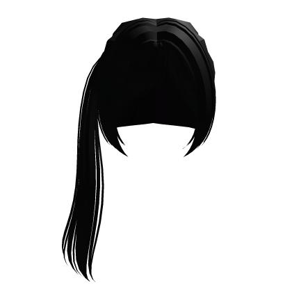♡ kawaii side ponytail in black Roblox item