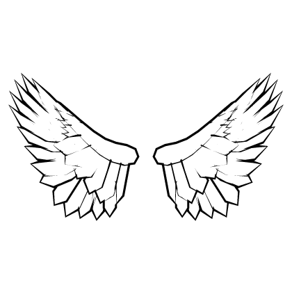 Cartoony Outline Wings Roblox item