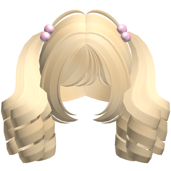 ꒰♡꒱ sweet princess honey blonde curly pigtails