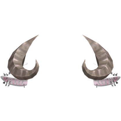 Brown Goth Goat Sheep Horns White Pierced Ears Roblox item
