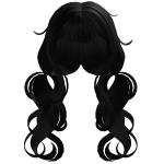 ♡ Black Wavy Low PigTails