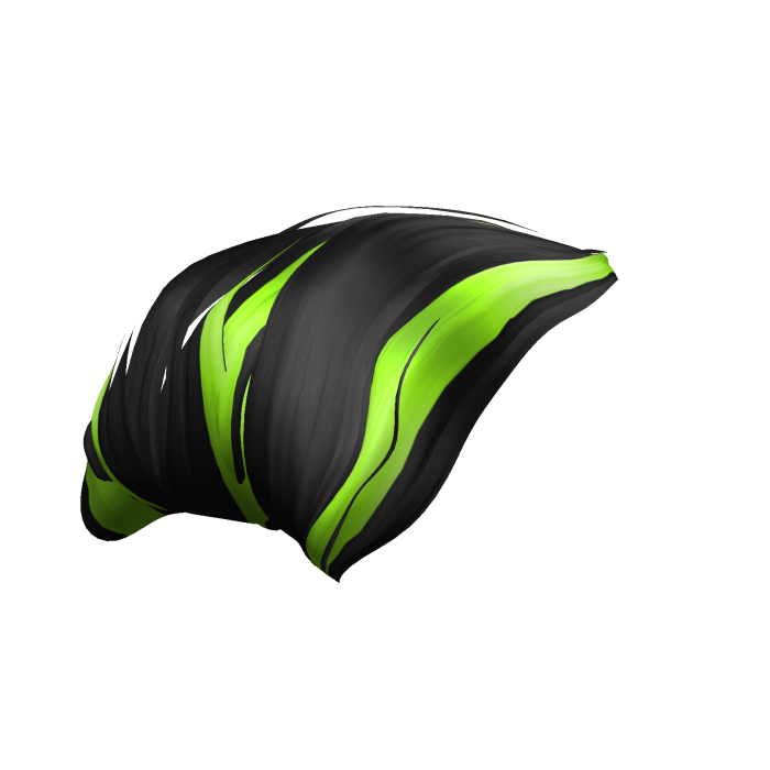 Hot Green and Black Y2k Pouf Hair Bump