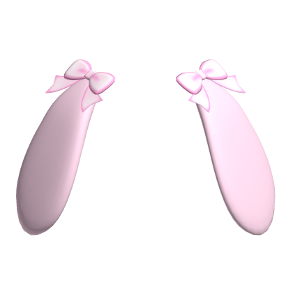 Soft Kawaii Cute Bunny ears with Bow // in Pink