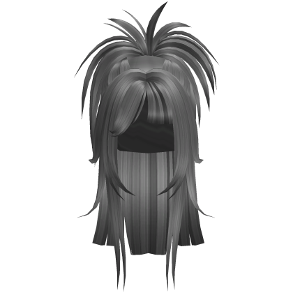 Spiky Anime Half Up Ponytail (Gray)