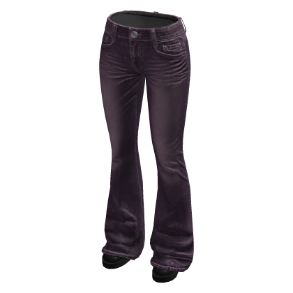 Low Rise Bootcut Jeans (Purple)