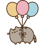 cats with balloons group