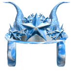 Baby Blue Sparkle Time Fedora Crown Horns