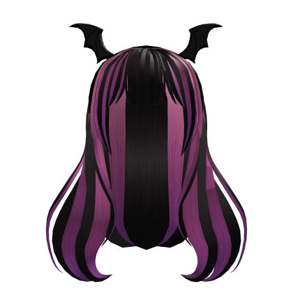 ★ Y2K Emo Scene Hair w/ Bat Wings (Pink Purple) Roblox item