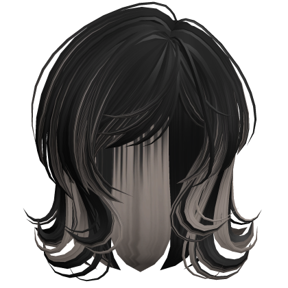 Scene 2000s Darling Wolfcut Black&Ash Roblox item