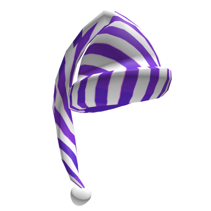 Purple and White Sleep Cap