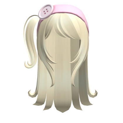 🍀Swirly Hair w Headband(Yellow&Pink) Roblox item