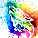 Rainbow wolfie
