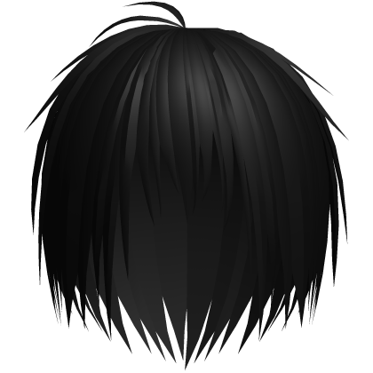 Black Wispy Spiky Messy Emo Hair Roblox item