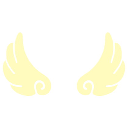 ♡ Cute Flared Sticker Angel Wings in Yellow Roblox item