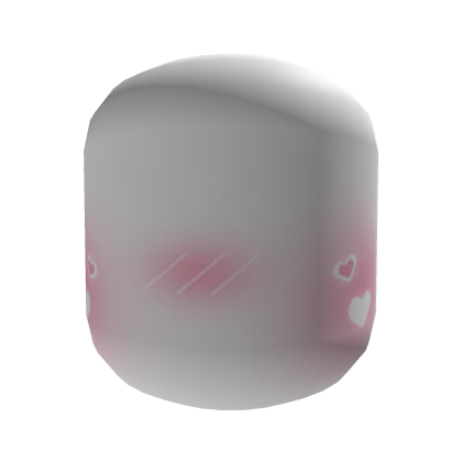 Head Blush Heart ♥ V2 (White) 💗♥