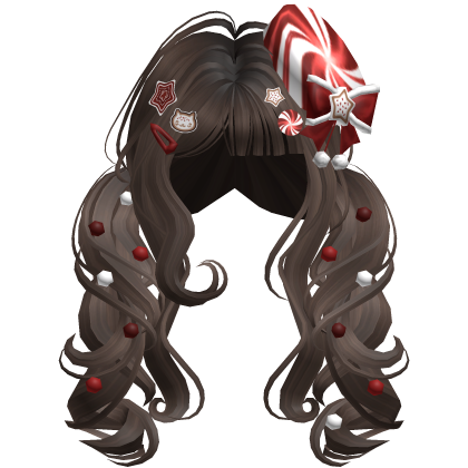 ♡ Christmas Peppermint Pigtails (Brown)