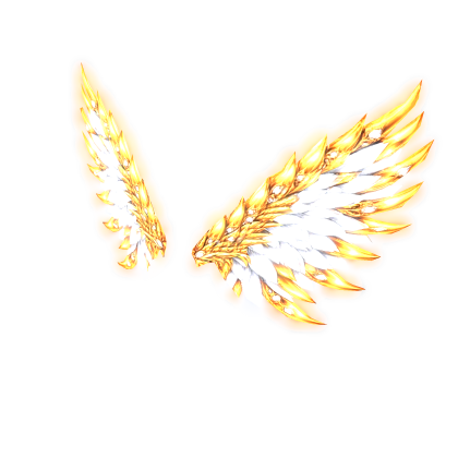  Emissive Golden Angel Wings