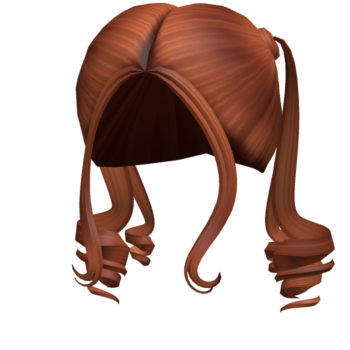-',ৎ Ginger Preppy Curly Pigtails with Bangs