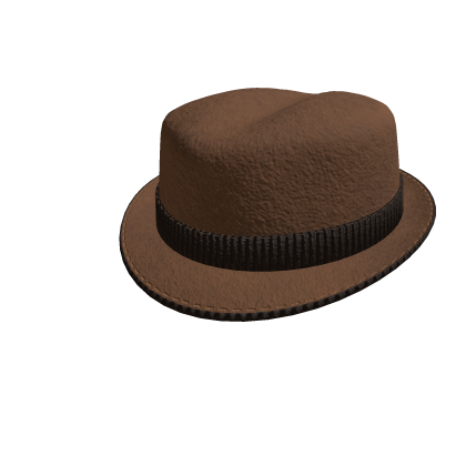 Tilted Brown Fedora