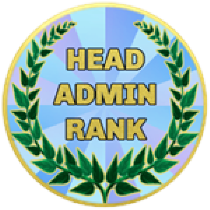 Head Admin Rank - Roblox