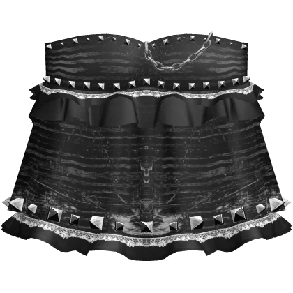 emo gothic ruffled dress chain vkei stud spikes | Roblox