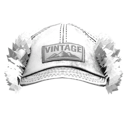 Grunge White Vintage Fur Cap Roblox item