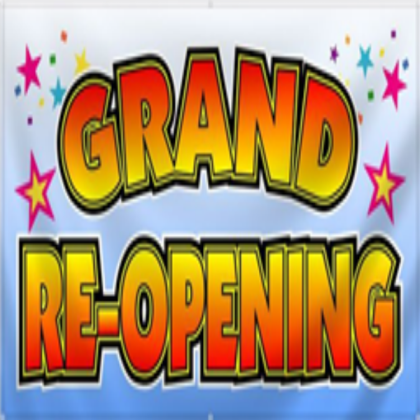 grand re opening sign Roblox decal