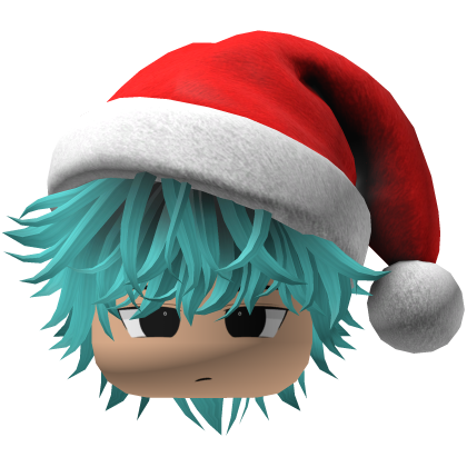 fluffy hair Christmas beret hat (Blue-black)