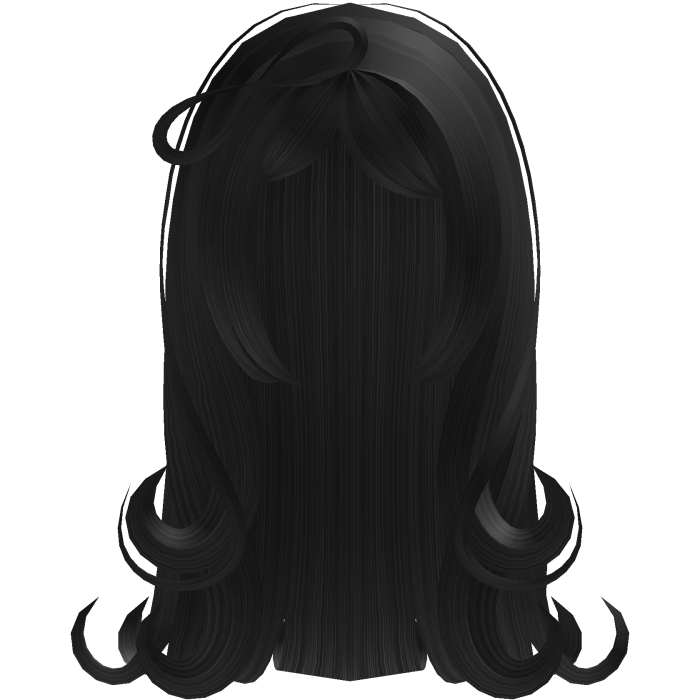 Silky Wavy Long Etheral Hair & Bow in Black