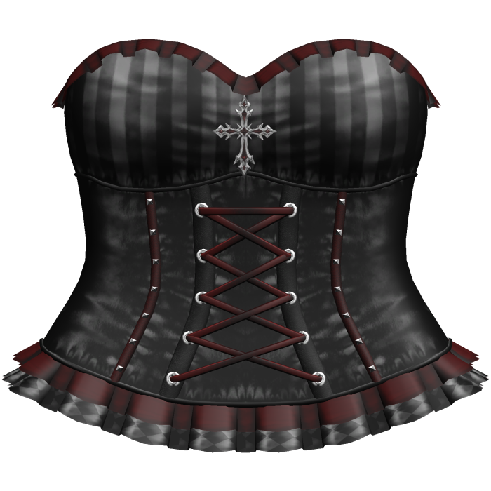 Gothic Emo Black & Red Pinstripe Clown Dress