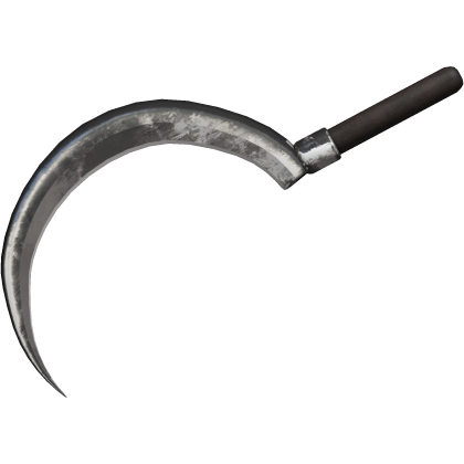 silver grunge horror sickle - left
