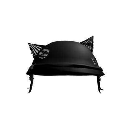 black or white helmet with cat ears