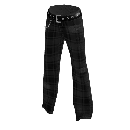Goth plaid pants top
