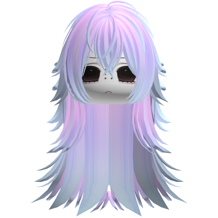 Vkei Moe Pastel Pink Messy Long Hair
